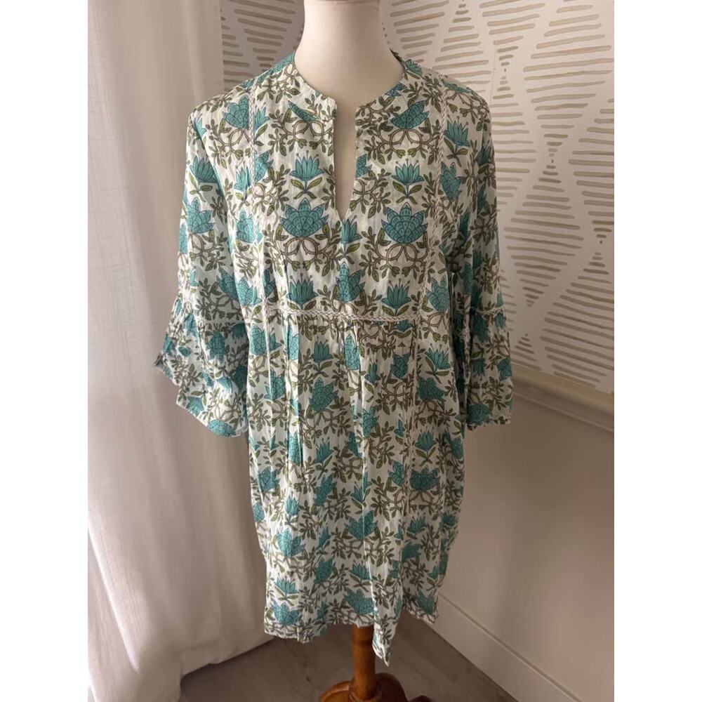 NWT blu threads by Rock Flower Paper Medium 100% Cotton Floral Bell Sleeve Dress